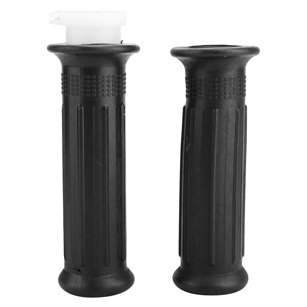 Akozon Мотоциклетная Ручка Руля Ручка Газа 1 Пара Резиновая Ручка Левой Руки Ручка Переключателя Газа Правой Руки Подходит для Suzuki GN125 GS125 normal чёрный