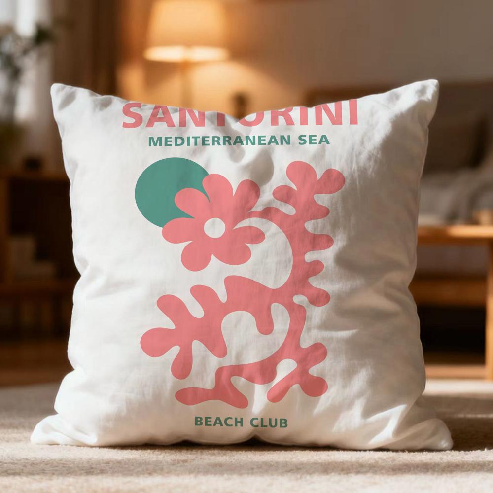 Hot T-Ttravel Vacationer Cushion Cover Soft Washable Pillow Case Multi-Scene For Couch Bed Travel Office Use