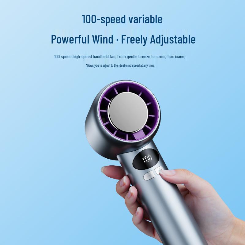 Portable High-Speed USB Rechargeable Handheld Fan with Turbo Wind for Outdoor Cooling