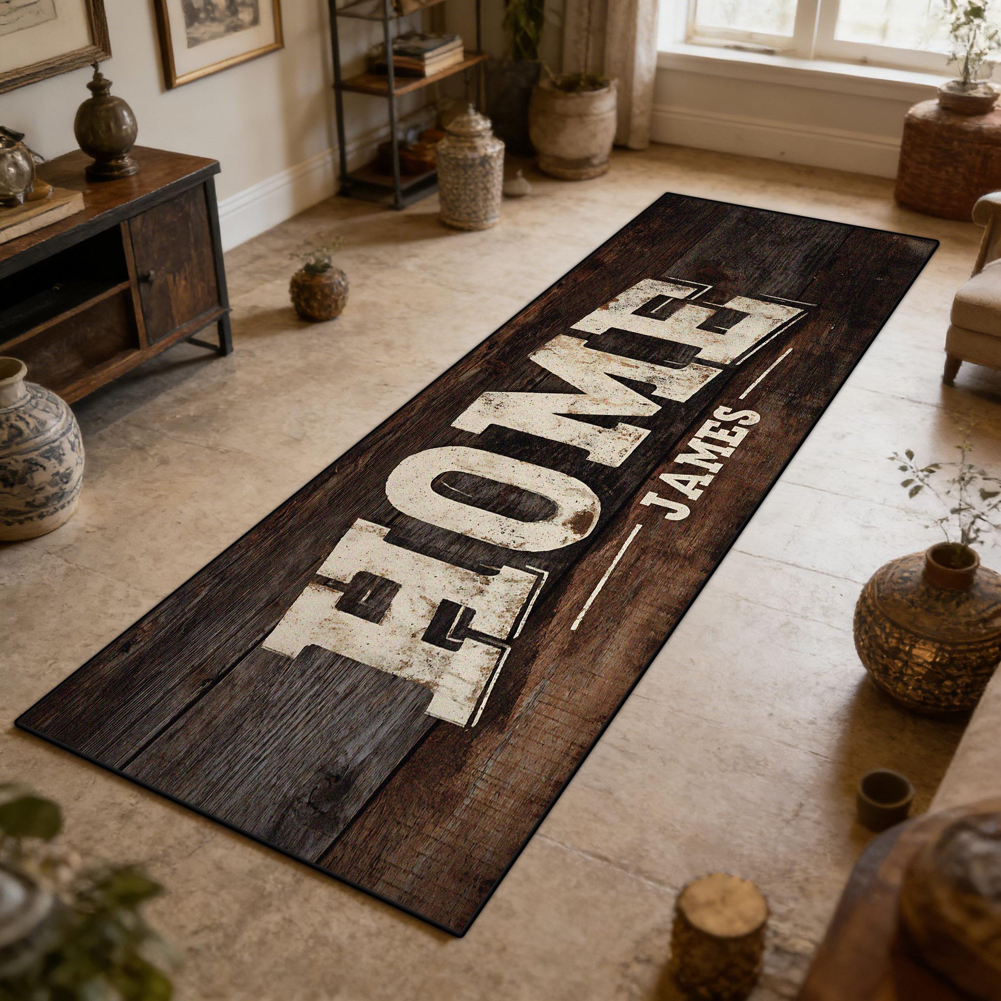 

Thickened American Style Retro Lounge Area Rugs Decoration Living Room Bay Window Non-slip Carpet Bedroom Bedside Washable Mat 60x160cm