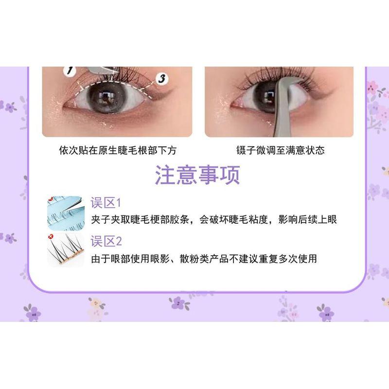Aimo - Natural Crisscross Glue-Free Cluster False Eyelashes