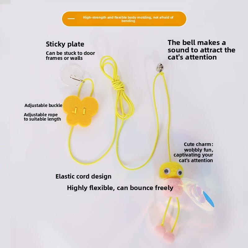 New Elastic Cat Toys, Hanging Door Elastic Rope Cat Toys, Self-entertaining and Boring Swing Cat Toys