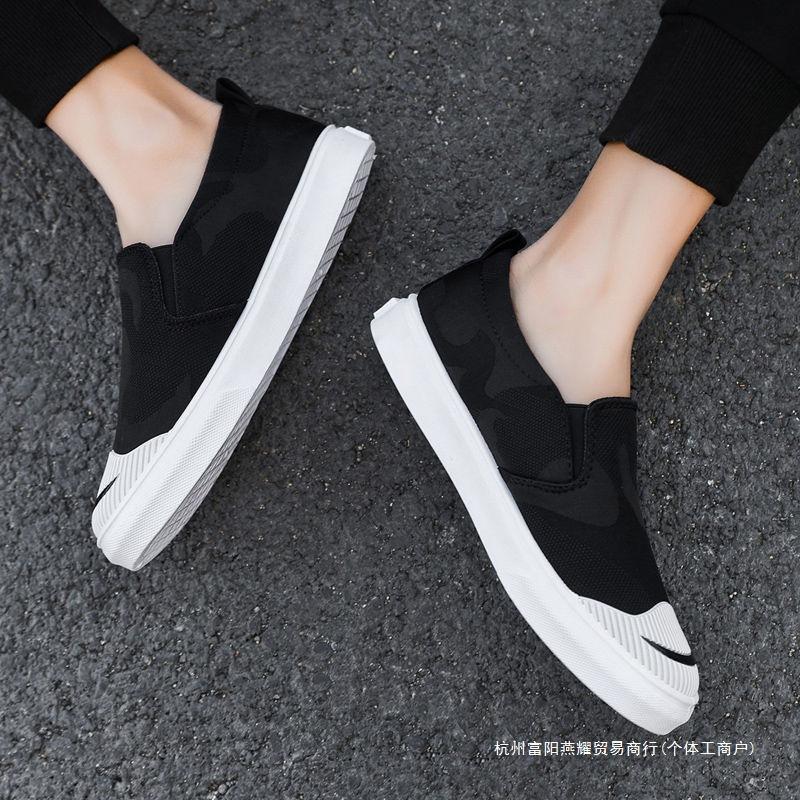 Pantofi de pânză noi de vară pentru bărbați 2024, versiune coreeană de pantofi casual pentru studenți, pantofi de pânză leneși cu un singur pedal, pantofi la modă pentru bărbați