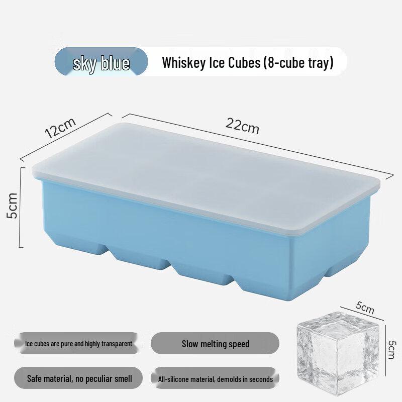 Silicone Large Cube Ice Mold Storage Container