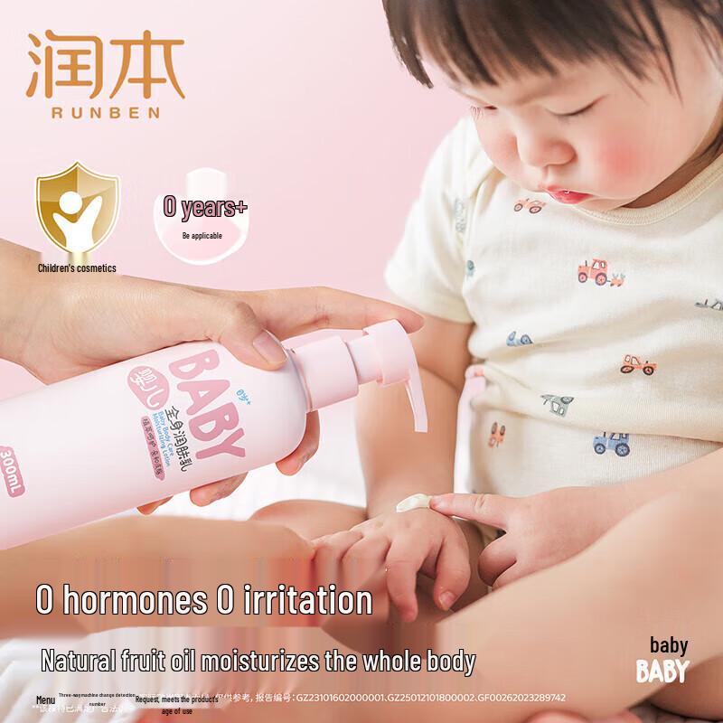 RUNBEN Kids Moisturizing Body Lotion & Lip Balm Set