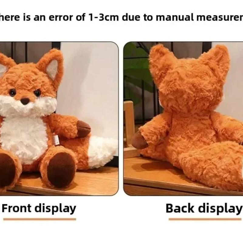 35cm Cute Fluffy Fox Plush Toy Soft Cartoon Orange Foxes Stuffed Doll Baby Appease Children Toys