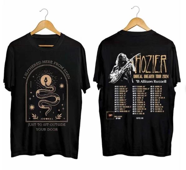 Hozier 2024 Tour Vintage Shirt, Hozier Unreal Unearth Tour 2024 Shirt Unisex T-Shirt