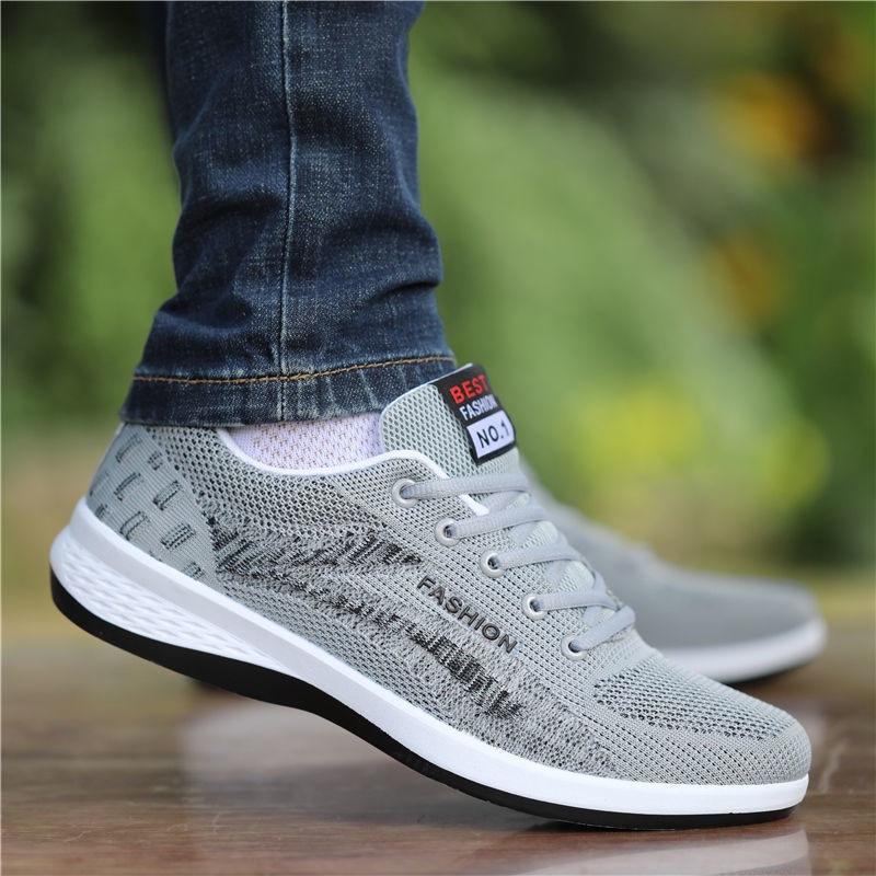 New summer breathable casual trendy shoes men's board shoes versatile Korean version mesh sports shoes old Beijing cloth shoes men