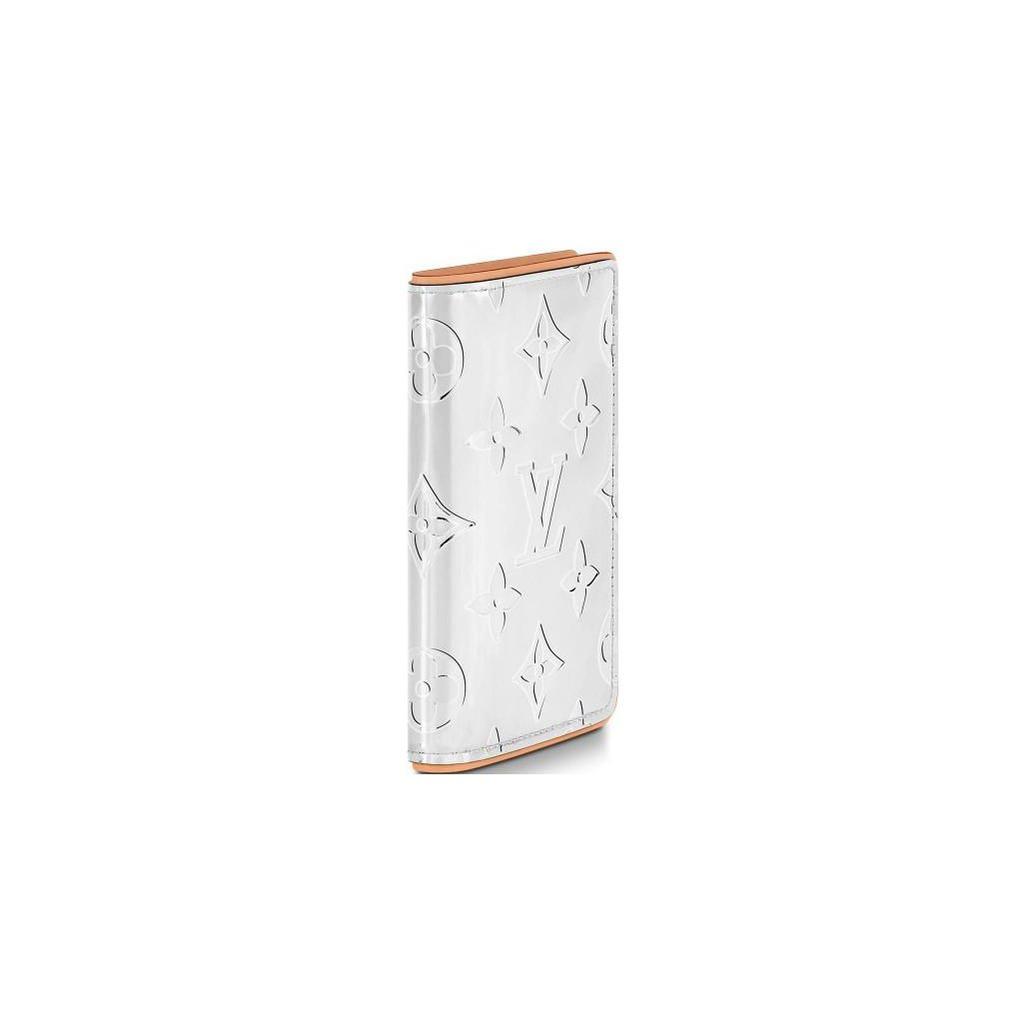 Louis Vuitton Slender Capsule Collection Mirror Classic Monogram Coated Canvas Pocket Wallet Card Holder Men Wallet Silver M80805