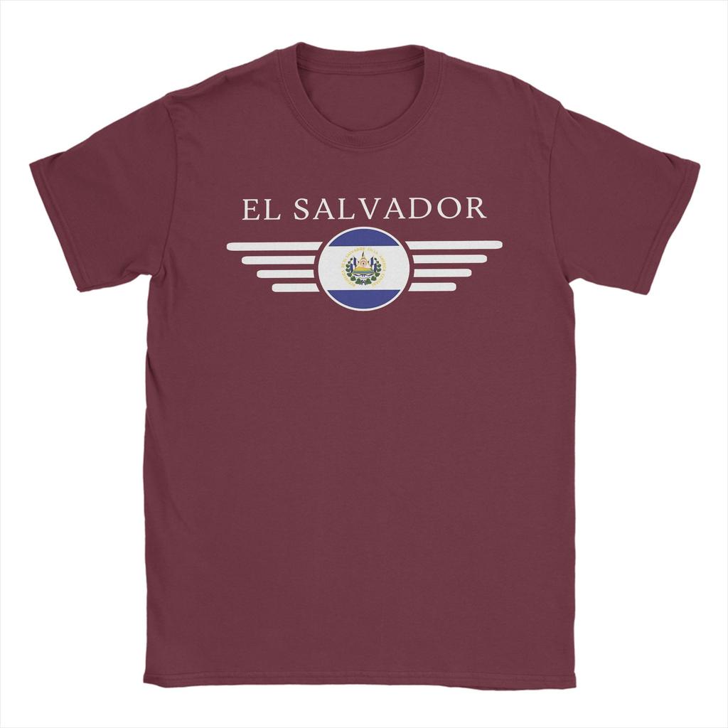 El Salvador LogoFlag T Shirt for Unisex 100 Cotton Humor TShirts Crew Neck Tees Short Sleeve Clothing 6XL