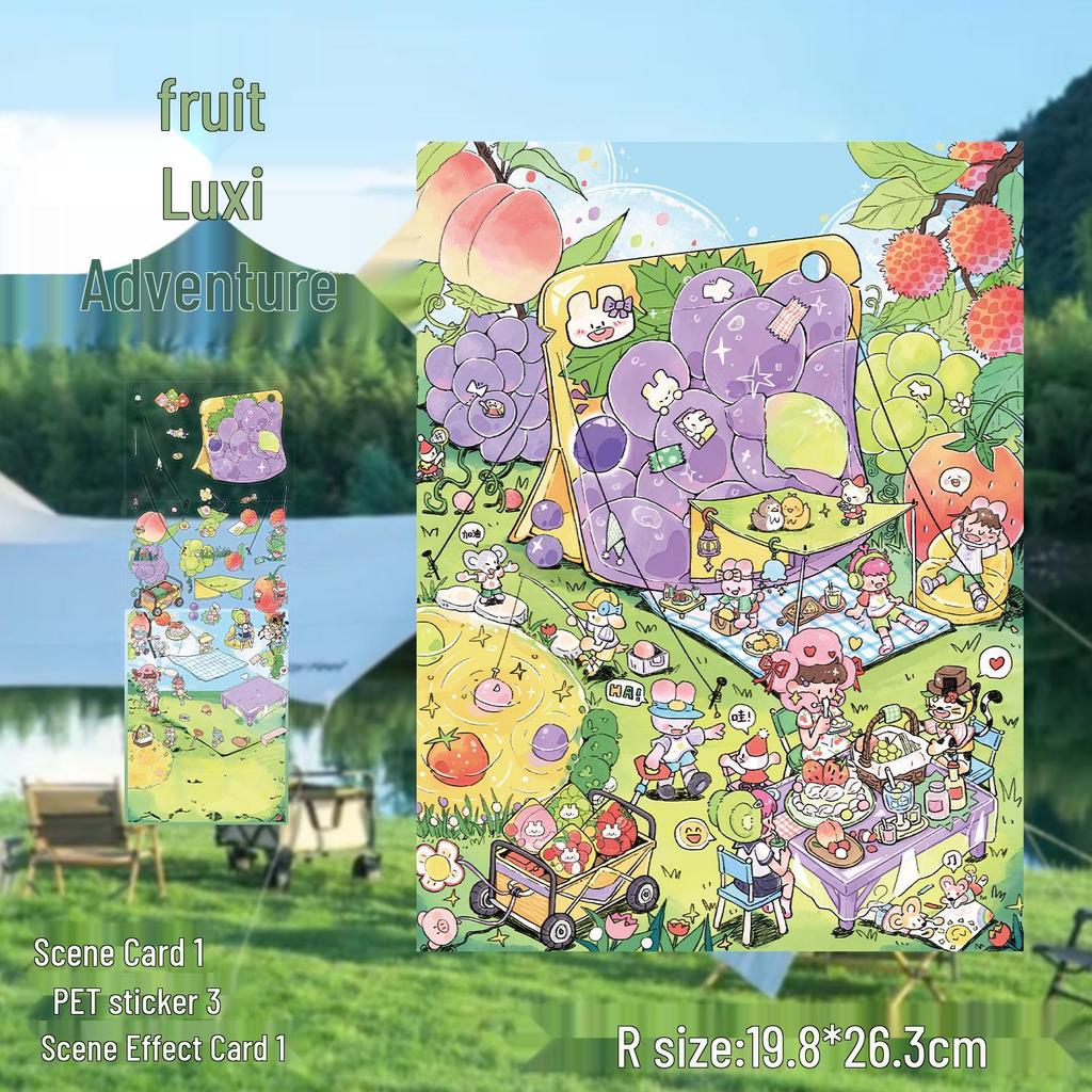 3D Large-Scale Scenery Sticker: DIY Visual Stacking Miniature Scene, No Cutting Needed