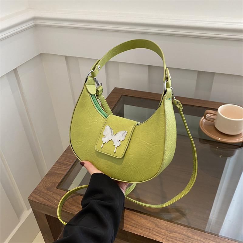 Chic Pu Leather Korean Underarm Bag Fashionable Shoulder Bag For Everyday Use