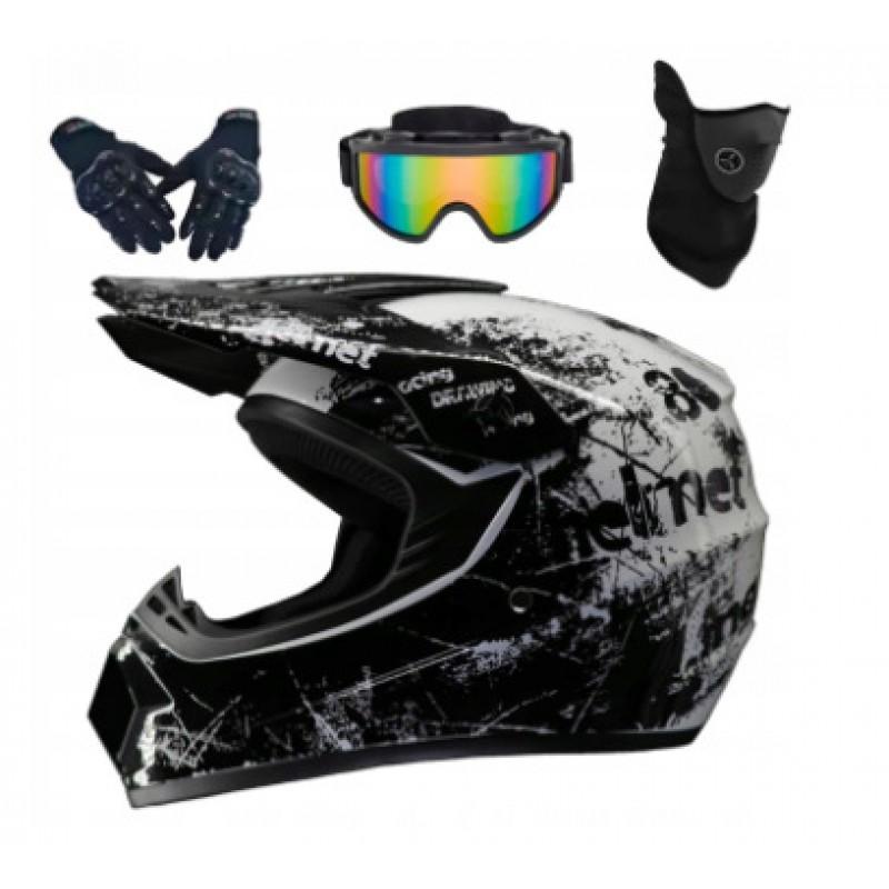 Full Face ABS Off-Road Motorcycle Helmet Men Women Lightweight Safety Gear In Multiple Colors Sizes