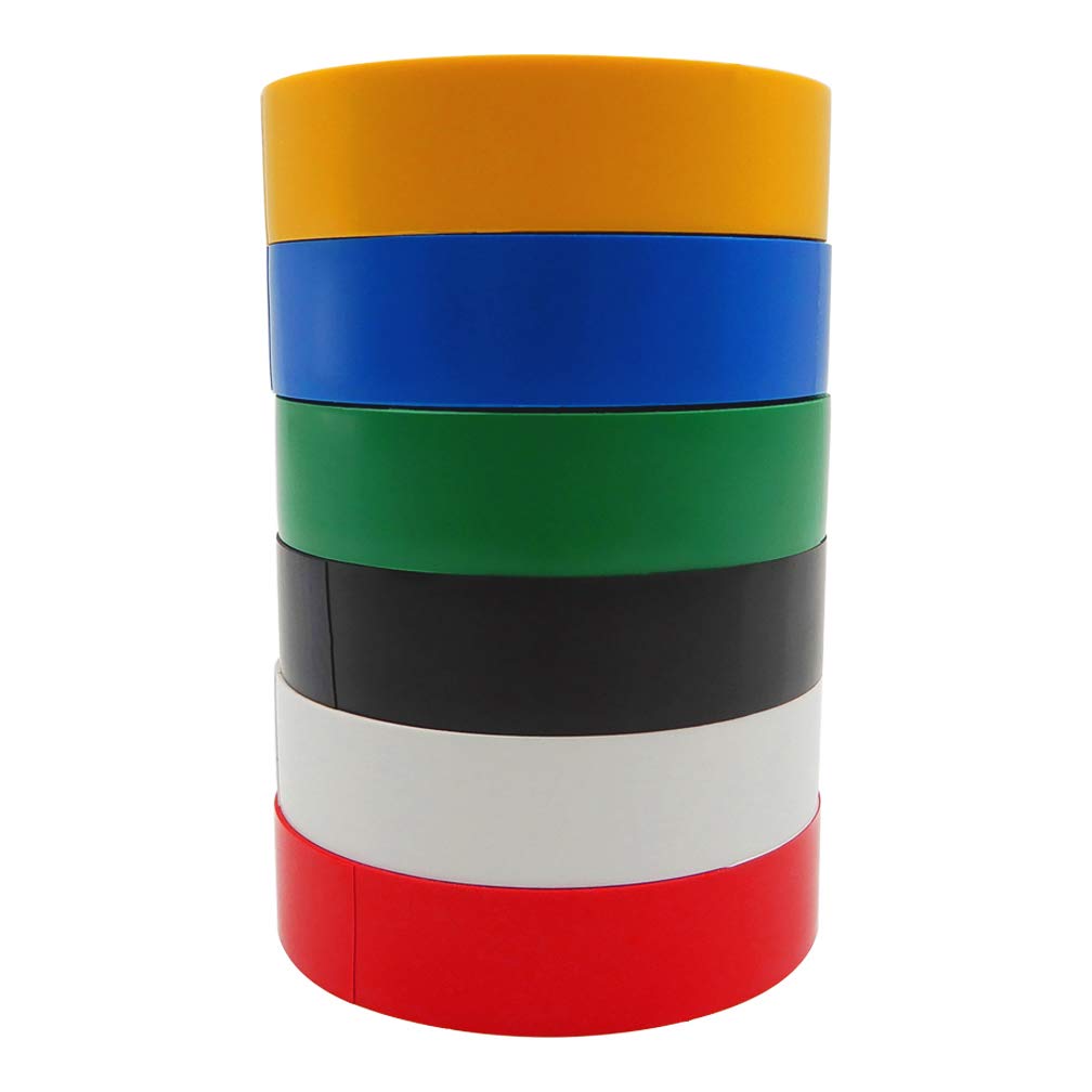 Vinyl Tape, 6 - 6 Colors, Electrical Insulation Tape, Harness Tape, Heat Resistant Tape