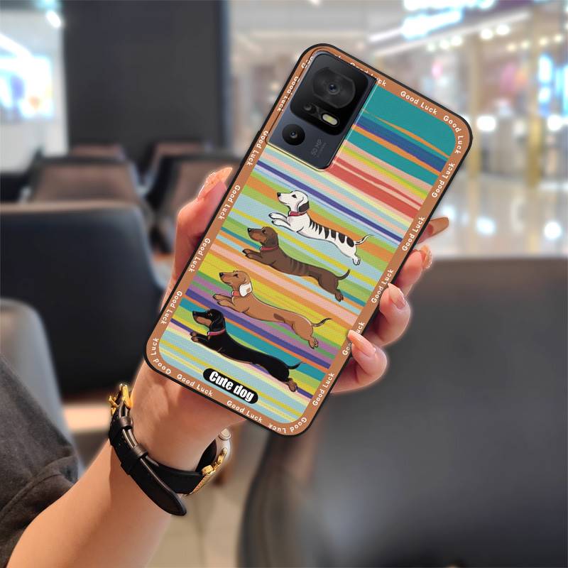 Silicone Full Wrap Phone Case For TCL 40SE/T610K Soft Case Anti-dust Anti-knock Shockproof Back Cover Cute Waterproof