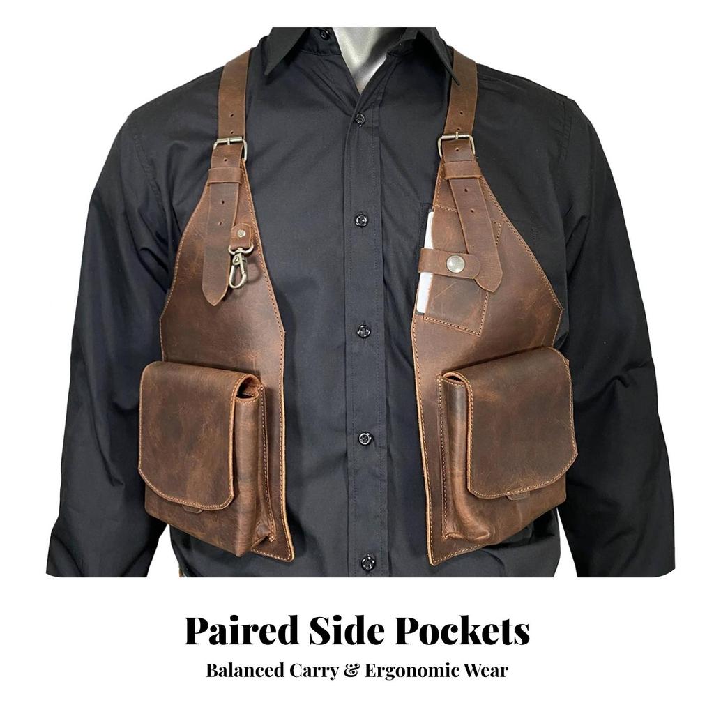 Kožená crossbody taška přes hrudník s ramenním popruhem pro Cosplay Kostým Festival