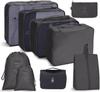 Travel Storage Bag Set Six-Piece Set Seven-Piece Eight-Piece Set Folding Toilet Bag Clothes Storage Bag Bundle Travel Bag