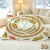 Flannel Blanket Non-Pilling, Soft & Skin-Friendly Farmhouse Cozy Throw, All Season Warm Blanket for Postpartum, Home Decor & Daily Use