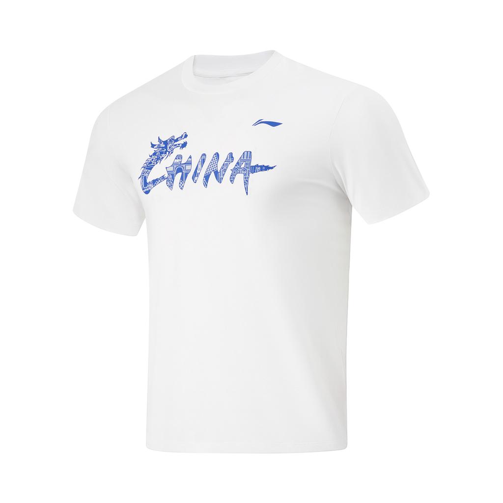 Li Ning Table Tennis Series Letter Print Breathable Comfortable Short Sleeve T-Shirt Unisex Tops AHSU863-2