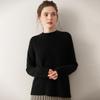 Women's Cashmere Sweater - Round Neck, Solid Color, Comfortable Loose Fit, Saddle Shoulder Knit Base Layer for Autumn & Winter.