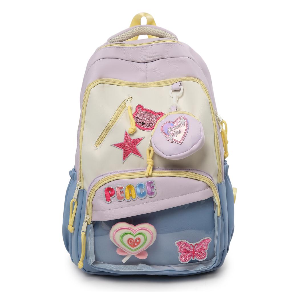 Schoolbag high value dopamine versatile schoolbag commuter backpack new backpack student party leisure trend travel schoolbag