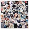 50/80/100pcs Vintage Jujutsu Kaisen Anime Stickers for Kid Toy DIY Laptop Skateboard Car Kawaii Cartoon Decoration Sticker Decal