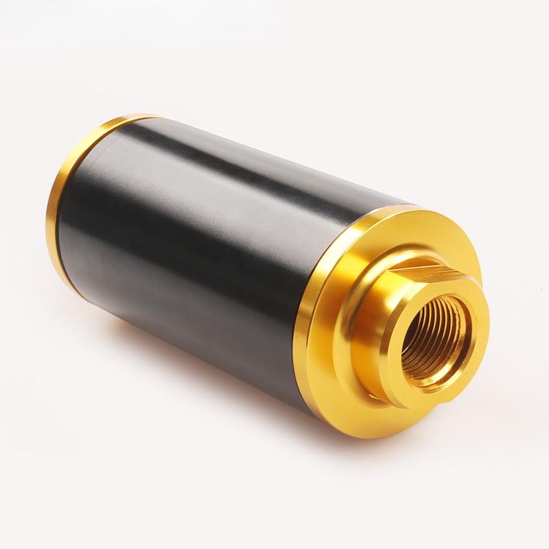 58mm Car Fuel Filter 100 Micron Cleanable Inline Fuel Filter Mount Universal High Flow Turbo 6AN 8AN 10AN Adapter