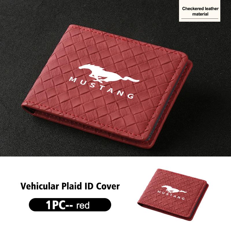 EFOS1 Suede Car ID Cover Vehicular Plaid Card Protector Wallet For Ford Fiesta Ranger Mondeo Escape Ecosport Fusion Explorer