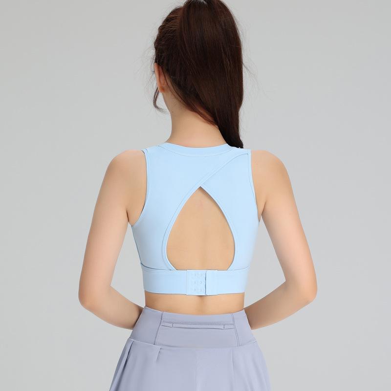 

Спортивный бюстгальтер с высокой поддержкой и защитой от протекания, с вырезом на спине и невидимой грудной вставкой XL