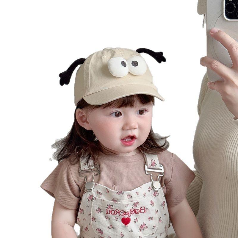 Cute Antler Funny Baby Sun Hat Spring Autumn Thin Unisex Kids UV Protection Baseball Cap for Boys and Girls