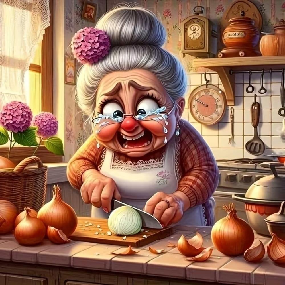 EverShine DIY Diamond Mosaic Old Woman Portrait Suitable for Beginners Painting Character New Arrival Embroidery Unique Gift Full Round 20x20cm