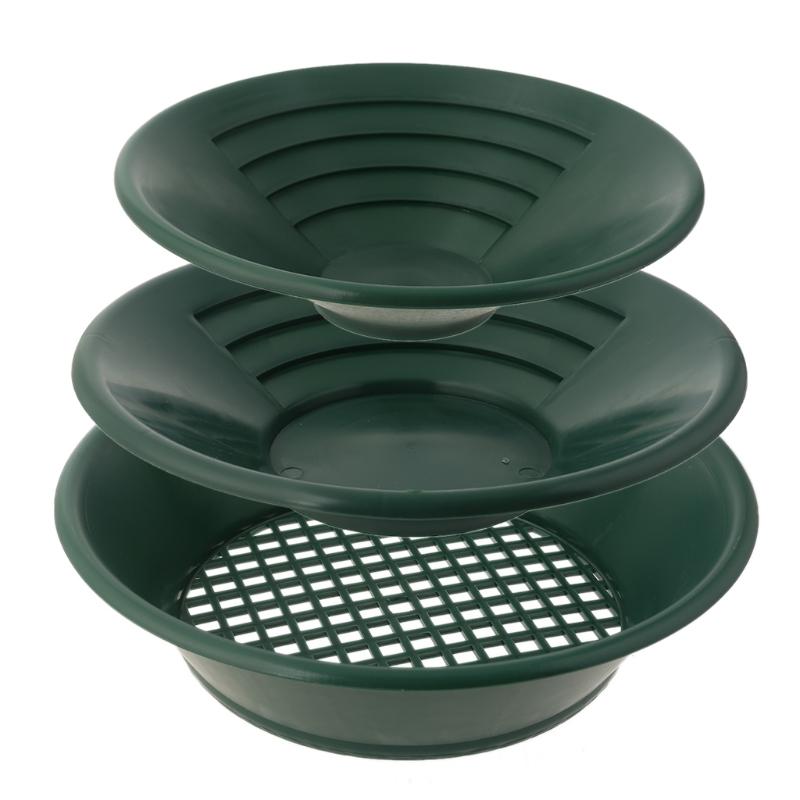 Upgraded Outdoor Gold Pan Gold Prospecting Tool Quality Plastic Made 4 Pieces/set Durable River Tool Multipurpose Pan