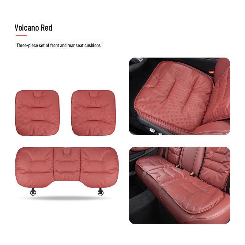 Universal Ventilated Nappa Leather Car Seat Cushions - Four Seasons, Breathable, High-Grade, Perforated Design for All Models.