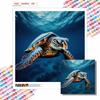 New Arrival 5D DIY Full Circle Diamond Painting "Turtle" Embroidery Cross Stitch Home Decor Gift