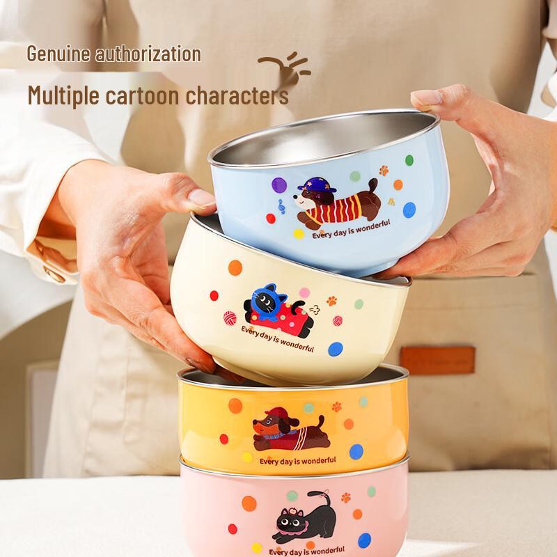 Cartoon 316 Stainless Steel Insulated Kids Rice Bowl