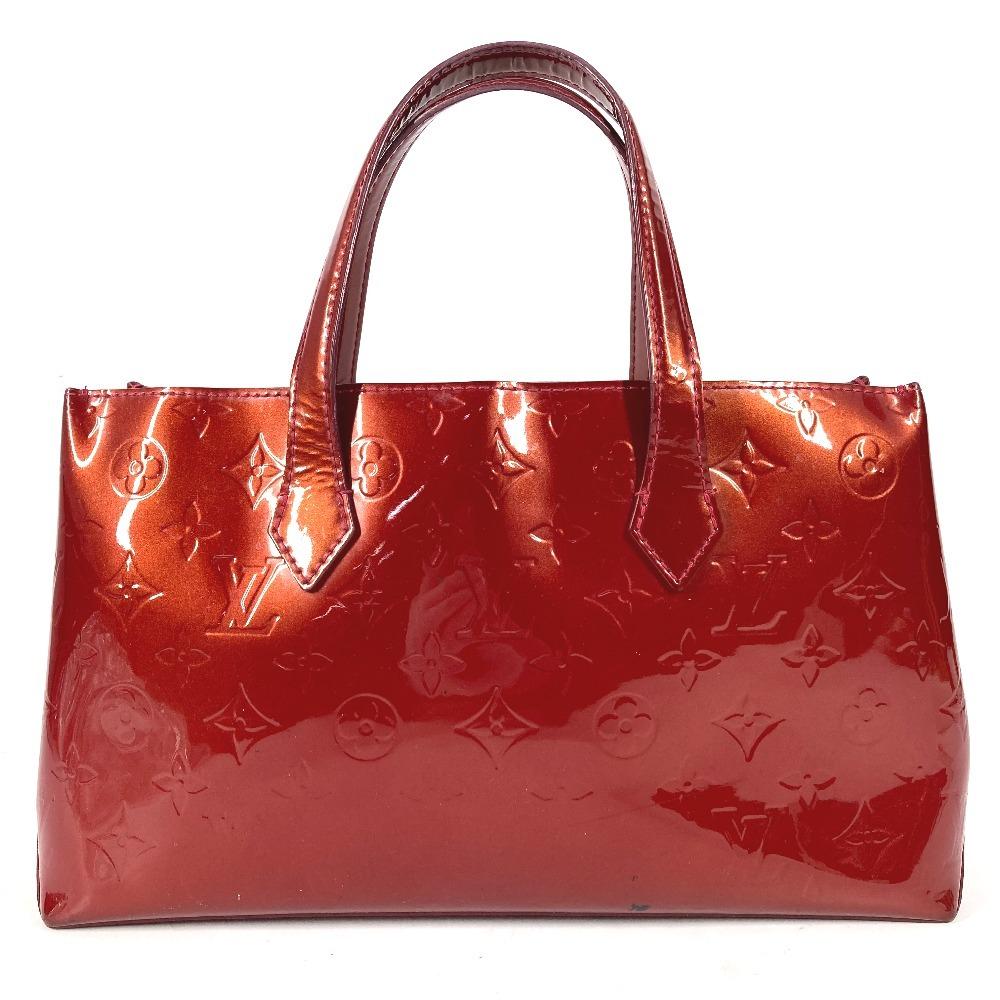 Louis Vuitton M93642 MonogramVernis Wilshere PM Hand Bag Tote Bag Pomdamul Red