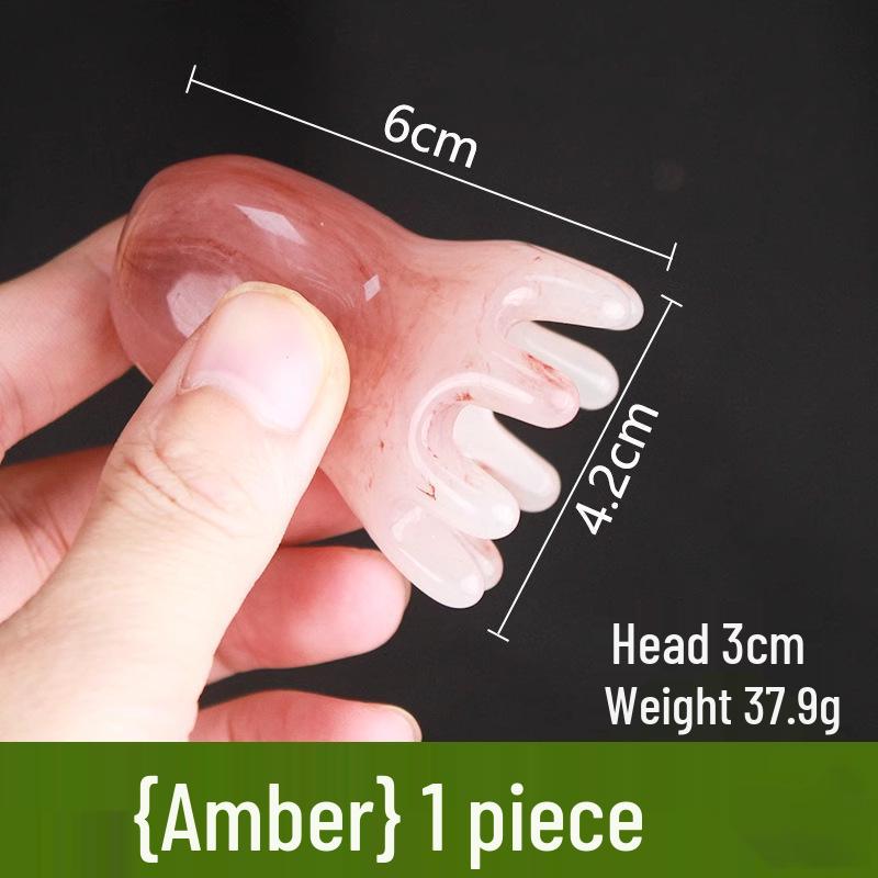 

Octopus Scalp Massager: Portable Eight-Claw Meridian Therapy Comb with Wide-Tooth Gua Sha Design.