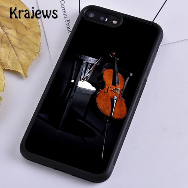 Krajews Wooden Violins Bow Music Phone Case Cover For iPhone 17 Air 16 15 14 Plus 11 12 13 Pro Max Plus Coque Fundas