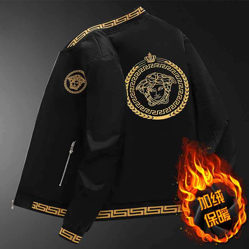 Trendy Men's Embroidered Fashion Jacket - Light Luxury Spring/Autumn Baseball Jacket for Middle-Aged and Young Men