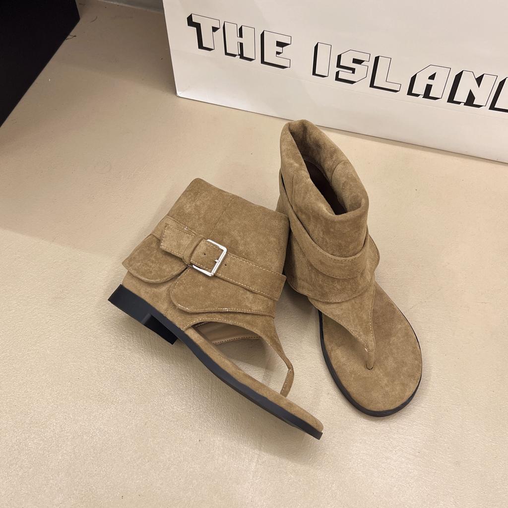 Fashion 2025 Summer Sale Of Women's Shoes Outside Sandals Flip Flops Platform All-Match Increasing Height New Corrective Girls Fashion