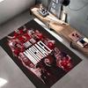 Football Club Area Rug, Thank You Michael Manchester United Players Trophy Celebration Red Print, Soccer Fan Decor, Non-Slip Mat