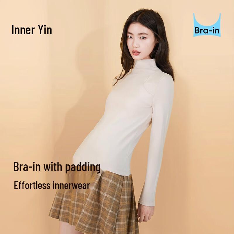 

NEIYIN Women s Padded High-Neck Long-Sleeve Base Layer Shirt M