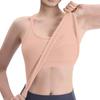 Breathable And Shock-absorbing Sports Bra With Chest Cushion And Herringbone Thread Top For External Wear
