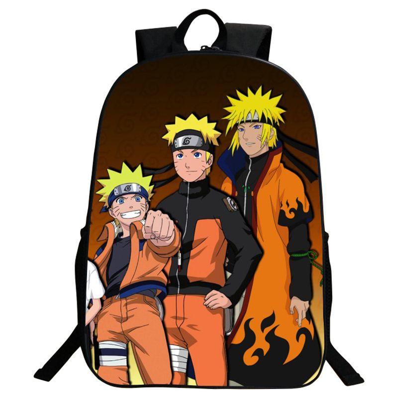 Stylish Anime Naruto Book Bag With Durable Design And Adjustable Shoulder Straps