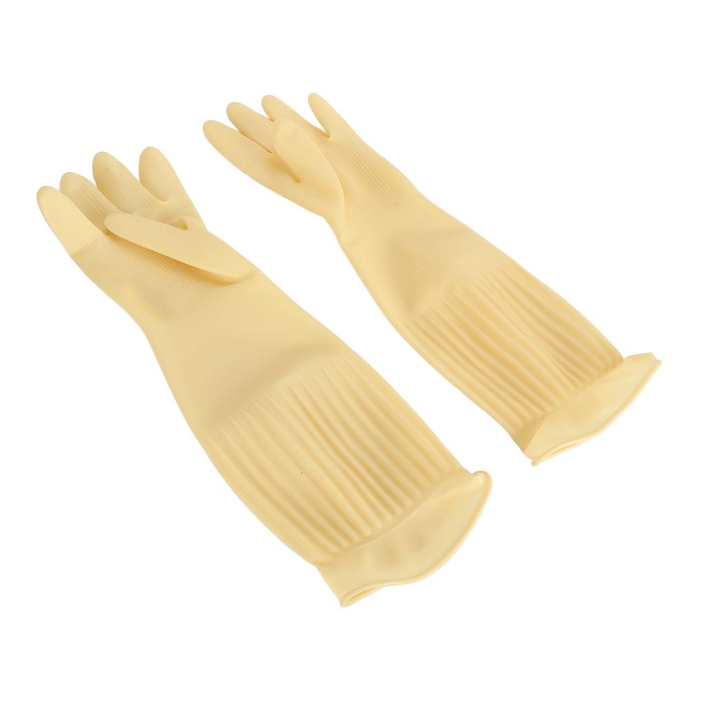 Reusable Rubber Glove Waterproof 45cm Long Household Cleaning Glove for Kitchen Dishwashing Laundry