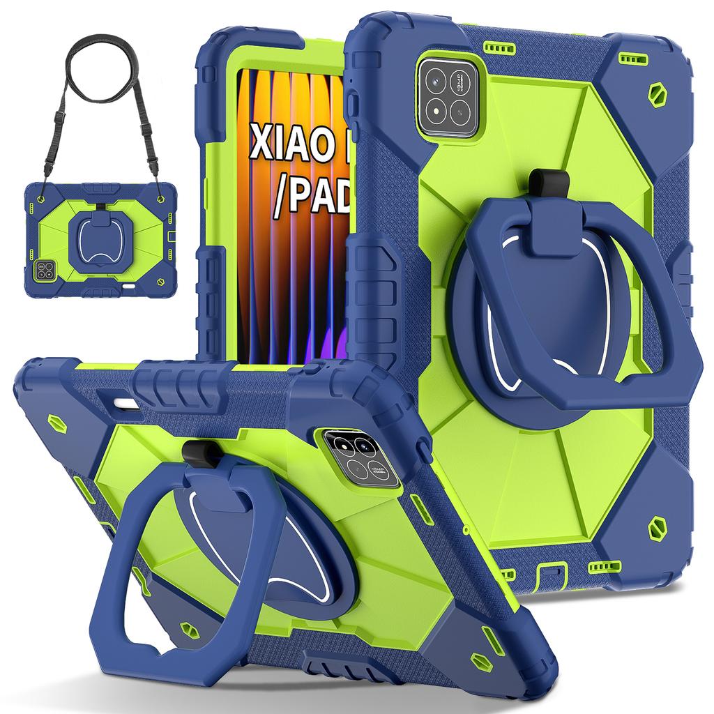Pro pouzdro Xiaomi Pad 7 2025 11,2palcové silikonové+PC pancéřové pouzdro Pro Xiaomi Pad 7 Pro 11,2" kryt s otočným stojánkem na tablet