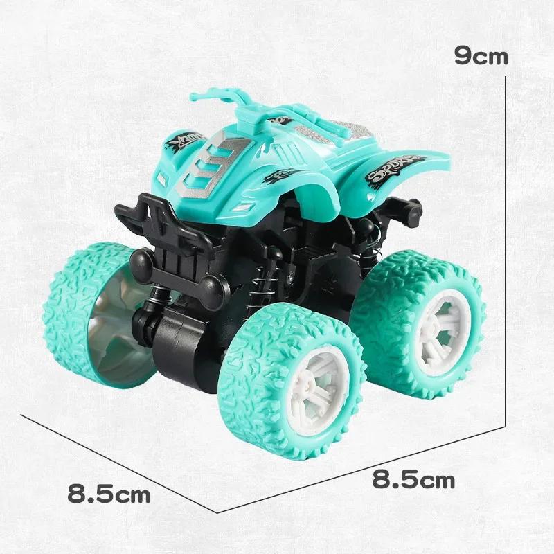 Monster Trucks Pull Back Vehicles Cars 360° Rotation 4 Wheels Drive Durable Friction Powered Push and Go Toys Truck Playset