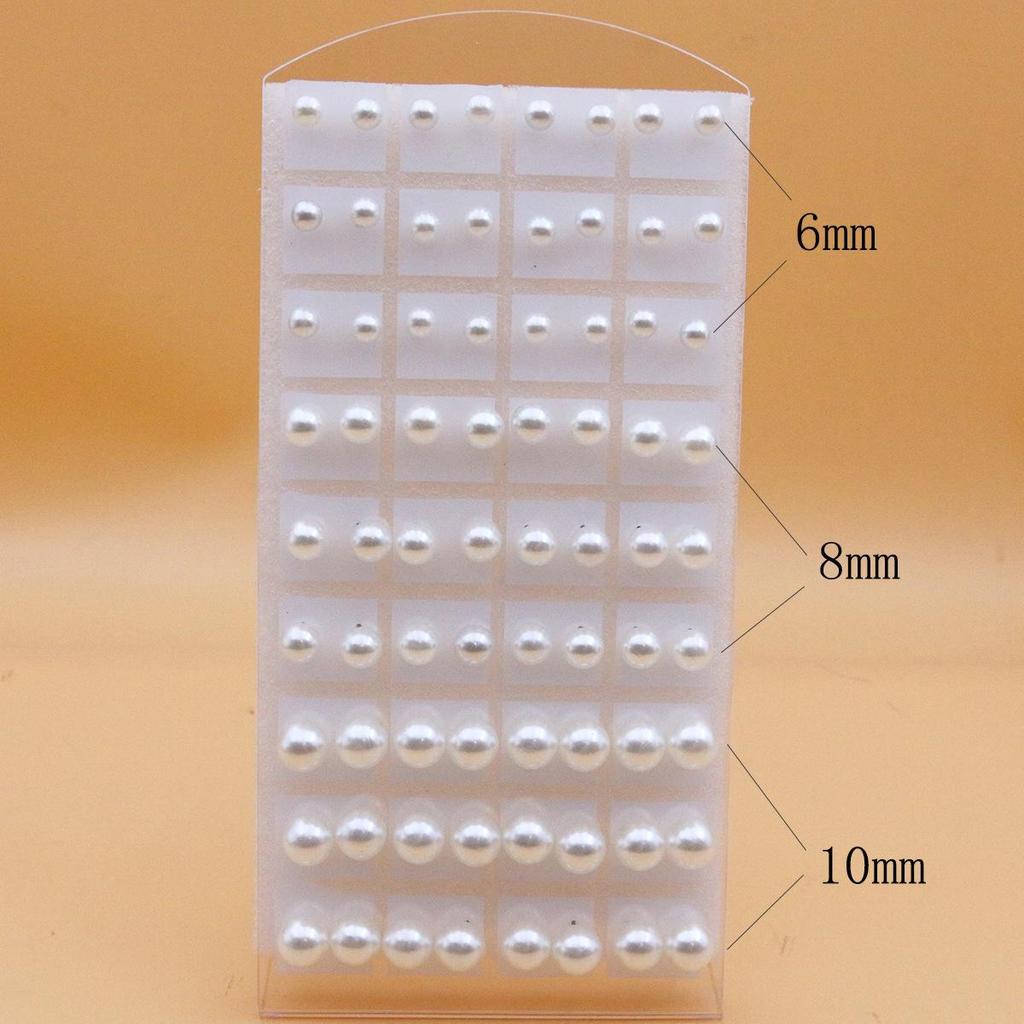 36-Pair Stud Earrings Set: Fashionable, Versatile, Imitation Pearl with Iron Needle - Spring Collection