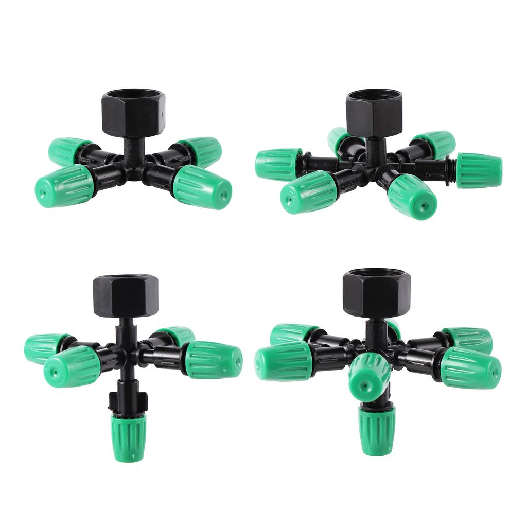 Misting Atomizing Sprayer Garden Irrigation Misting System Watering Supplies 4/5/6/7Way Fogger Nozzle with 1/2" Thread Connector