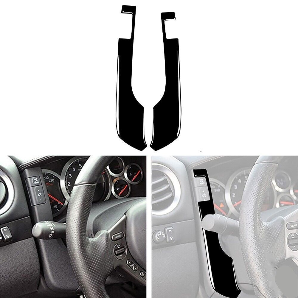 2Pcs Piano Black Dashboard Speedometer Side Panel Decal For Nissan GTR R35 08-16